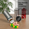 3 Packs Waterproof Aluminum Pill Fob Container, EFFIET Nitro Bottle Holder Nitroglycerin Pill Case Emergency Keychain Pill Holder for Medicine