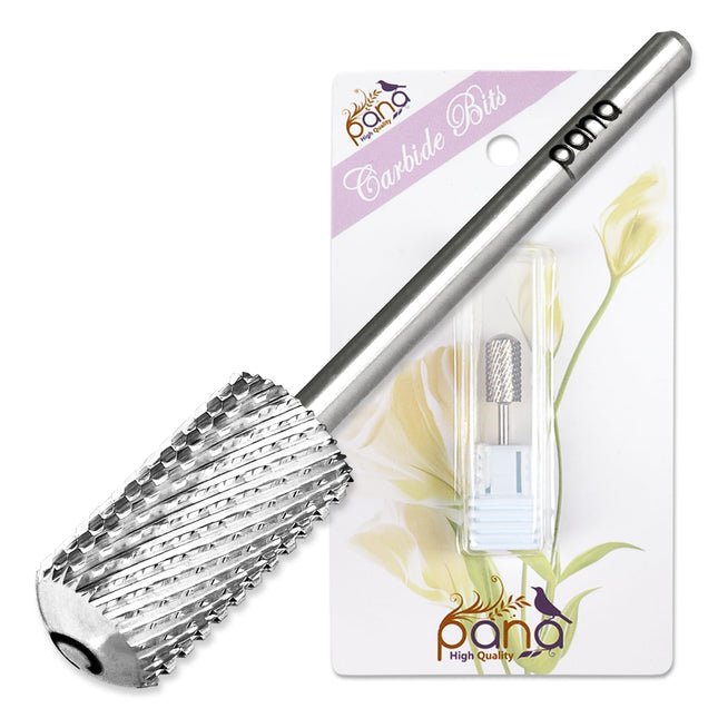 PANA 3/32" Large Smooth round Top Safety Carbide Nail Drill Bit for Gel Polish & Acrylic Removal Nail Salon Manicure Ped