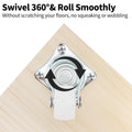 HOWDIA 1" Small Caster Wheels Swivel Casters Trolley Wheels for Furniture Project Cart, Industrial Casters Single Wheel with Rubber Base Ball
