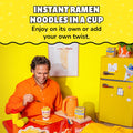 Maruchan Instant Lunch Ramen Noodles, Cheddar Cheese Flavor – Japanese-Style Instant Noodle Soup, Easy Meal Ready in 3 Minutes – 2.25 Oz. (12 Pack)