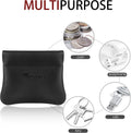 Travelambo Leather Squeeze Coin Purse Pouch Change Holder For Men & Women 01 Vintage Black