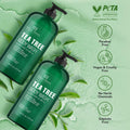 Botanic Hearth Tea Tree Body Wash, 16 Fl Oz (473 ml) Pack of 2 | With Tea Tree Oil, Peppermint & Sea Buckthorn | Gently Cleanses, Refreshes &
