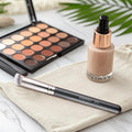 ENERGY Concealer Brush under Eye Mini Angled Flat Top Kabuki Nose Contour Brush for Concealing Blending Setting Buffing with Powder Liquid Cream