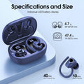 Wireless Earbuds, 2023 Bluetooth Headphones 5.3 Sport, 50H Ear buds with Earhooks, Dual LED DisplayBluetooth Earbuds, Stereo Noise Cancelling