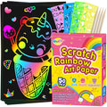 Rainbow Scratch Paper Art for Kids: 60PCS Magic Arts Crafts Gifts Toys for Girls Boys Ages 4 5 6 7 8 9 Games Activities for Birthday Family