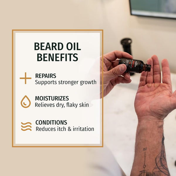 Live Bearded® Beard Oil, Executive, Cedar, Vanilla, 1 fl oz Leather, Vanilla, Cedar