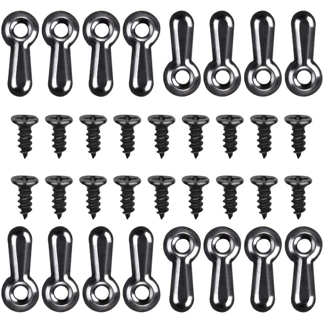 160-Piece Metal Picture Frame Set with 160 Screws, Turn Button Fasteners, Black
