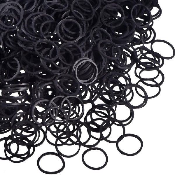 Hicarer 1000 pcs Mini Rubber Hair Bands 1/2 Soft Elastic Bands for Woman Hair Braids Ponytails & Beards Small Dreadlocks, Wedding Hairstyle and