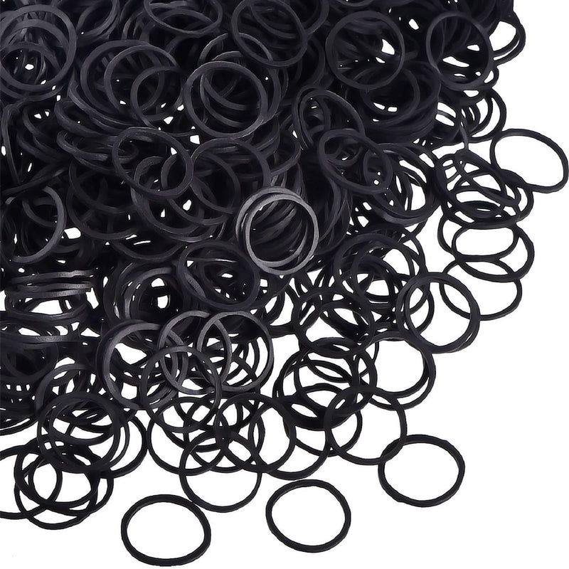 Hicarer 1000 pcs Mini Rubber Hair Bands 1/2 Soft Elastic Bands for Woman Hair Braids Ponytails & Beards Small Dreadlocks, Wedding Hairstyle and