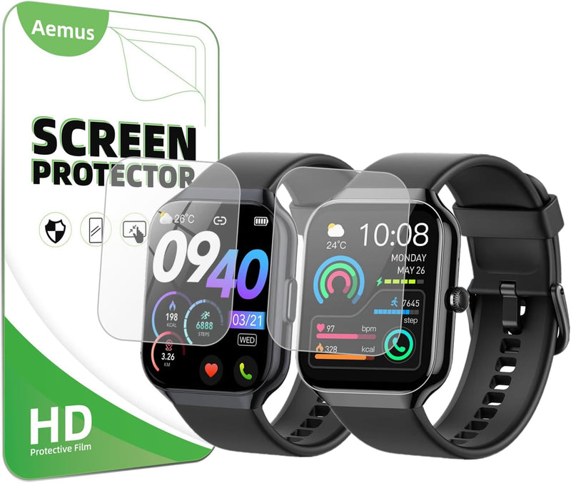 Screen Protector Compatible for Togala Smart Watch 1.96" (6 Pack) Clear TPU Soft Film Compatible for Jugeman P99 / P98 Smart Watch