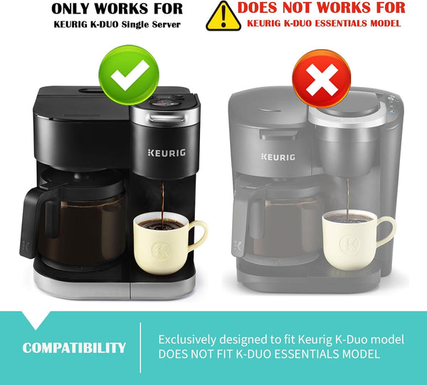 12-CUP Glass Coffee Carafe ONLY for KEURIG K-DUO Single Serve Coffeemaker | DO NOT fit the K-Duo Essentials Mode