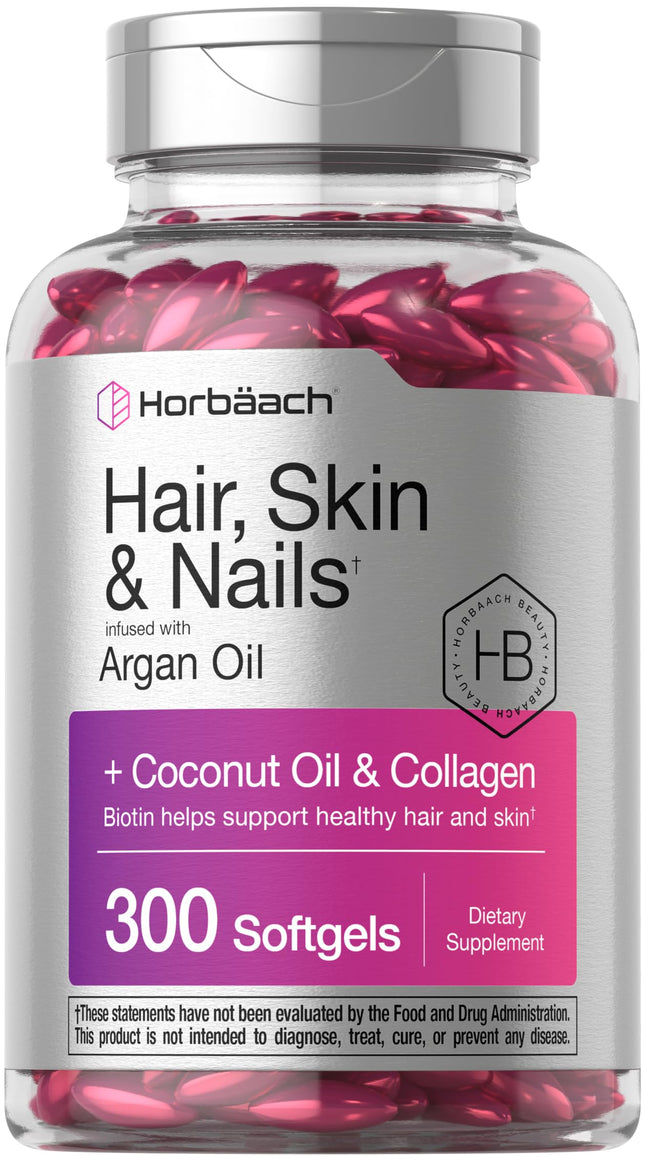 HorbÃÂ¤ach Hair Skin and Nails Vitamins | 300 Softgels | with Biotin and Collag