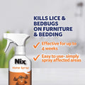 Nix Lice Removal Kit - Lice Treatment Hair Solution and Comb, Home Defense Bedbug and Lice Killing Spray (Pack of 2) (Packaging May Vary)