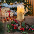 Flameless Battery Operated LED Candles 3D Wick With10Key Button Remote Control 24-Hour Timer Set of 2 Electric Flickering Pillar Real Waxï¼Wedding,