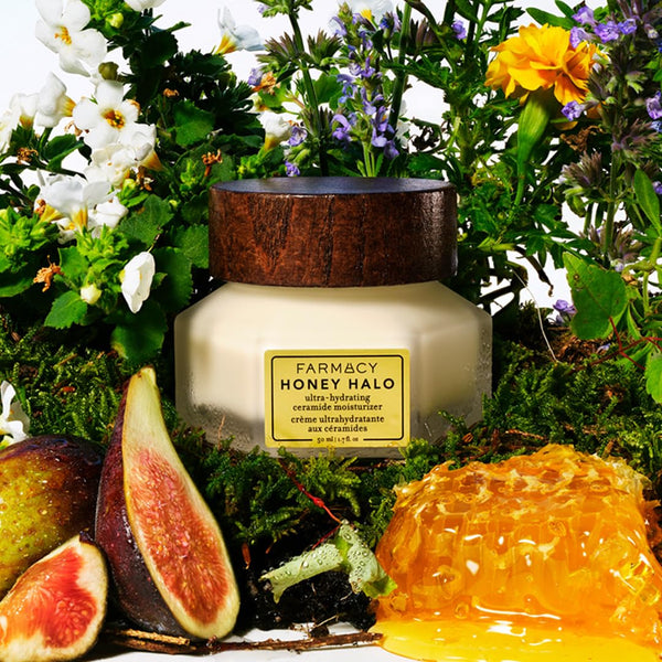Farmacy Ceramide Face Moisturizer - Honey Halo Hydrating Facial Moisturizer for Dry Skin - Plumps, Soothes + Restores Skin with Potent Ceramides +