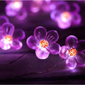 Flower String Lights，Fairy Pink Cherry Blossom String Lights 21ft 40 LEDs Waterproof USB Plug in Fun Room Lights for Spring, Nursery, Wedding,
