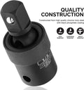NEIKO 02486A Impact Universal Joint-Socket Swivel Set, Socket Extension Set Made From Cr-Mo with Included 1/4-, 3/8-, and 1/2-Inch Sockets, Set of