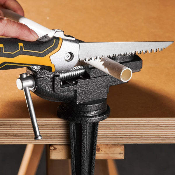 KATA Folding Drywall Jab Saw, Sheetrock Knife with Soft Grip Handle | Compact Folding Hand Saw & Keyhole Saw for Sheetrock, Wallboard Repair,