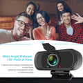 XPCAM HD 1080p Webcam with Microphone,USB Web Camera for Computer PC Laptop | PC Webcam with Cover/Tripod,110°FOV Wide Angle,Plug&Play Streaming