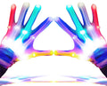 LED Gloves for Kids, Teens & Adults - Finger Light Gloves with 5 Colors/6 Modes - Perfect for 9-12 Year Old Boys & Girls - Ideal for Halloween &