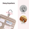 BAGSMART Toiletry Bag Hanging Travel Makeup Organizer with TSA Approved Transparent Cosmetic Bag Makeup Bag for Full Sized Toiletries, Large-Blck