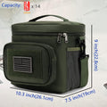 FlowFly Tactical Lunch Bag Large Insulated Lunch Box Cooler Tote for Men, Women with MOLLE/PALS Webbing (Army#Green, Medium) Army#Green Medium