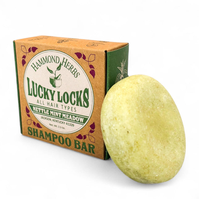 Lucky Locks | Nettle Mint Meadow | Natural Shampoo Bar | Zero Waste Hair Care | 