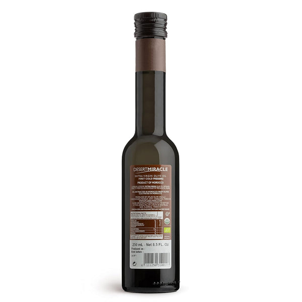 DESERTMIRACLE Cold Pressed Polyphenol Rich Moroccan Olive Oil, Organic Extra Virgin Olive Oil with High Polyphenols, First Cold Pressed EVOO from