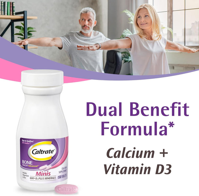 Caltrate Minis 600 plus D3 plus Minerals Calcium and Vitamin D Supplement Tablet