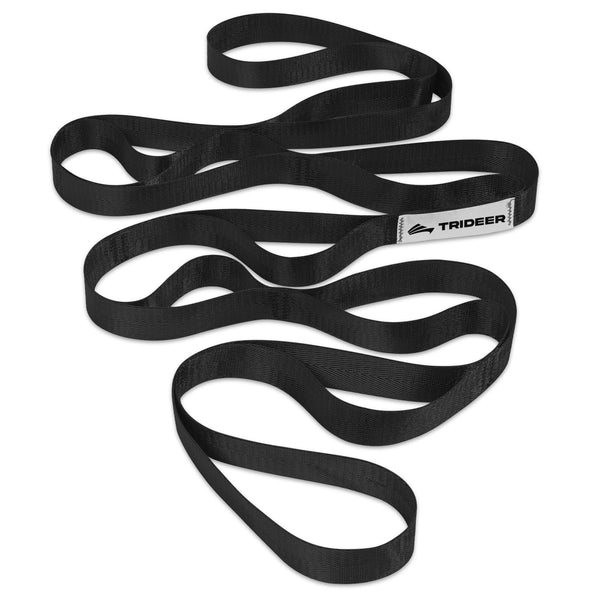 Trideer Non-Elastic Stretching Strap with Loops for Physical Therapy & Rehab, Knee Hip Leg ROM Post-Surgery, Yoga Strap for Stretching, Leg Lifter