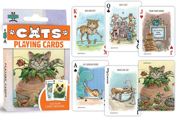 Masterpieces Officially Licensed Cats Playing Cards - 54 Card Deck for Adults