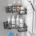 AKTECKE Corner Shower Caddy, 2 Pack Adhesive Shower Corner Organizer Shelves, No Drilling Stainless Steel Shower Storage Rack with