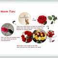 Hawesome 12PCS Artificial Silk Flowers Realistic Roses Bouquet Long Stem for Home Wedding Decoration Party (Red, 6 Flowers 6 Buds) Red 6 Flowers 6