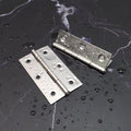 Mcredy Stainless Steel Cabinet Door Hinges 3 Inch, Silver, 12 Pcs | Folding Interior Door Hinges for Wooden Box, Effortless Operation, Easy