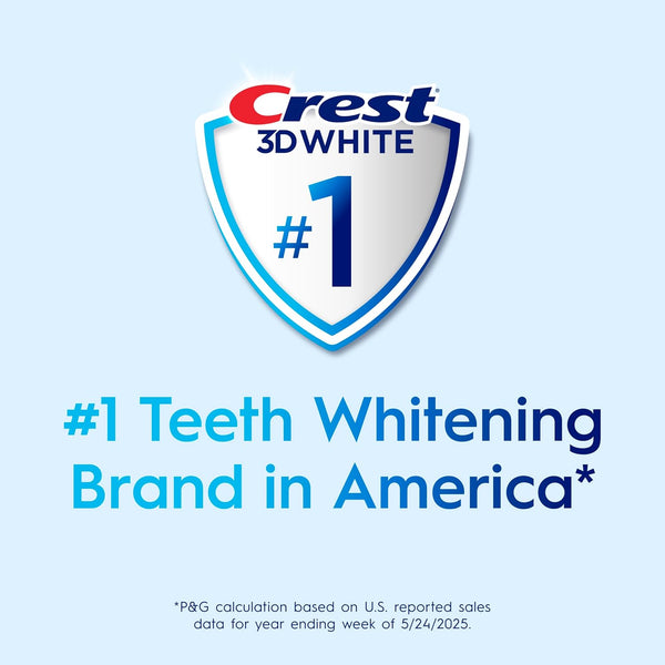 Crest 3D White Advanced, Teeth Whitening Toothpaste for Adults, 3.7 oz, 4 Pack, Cavity Protection Fluoride Toothpaste, Strengthens Enamel, Travel
