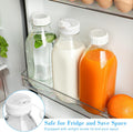 Milk Bottle with Dispenser Cap, 100% Airtight Heavy Duty Screw Lid. 2 Pack 32 Oz Reusable Glass Bottles with 3 Lids! Breast Milk Jug Pitcher,