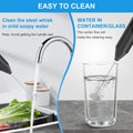 Double Whisk Milk Frother, Handheld Electric Blender stick, Drink Mixer with Food Grade Stainless Steel Stirrer, Battery Operated Foam Maker for