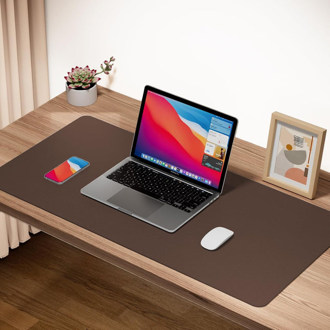 âBoutilon Leather Desk Pad 30" X14",Non-Slip Mouse Pad,Office Desk Mat,Waterprooft PU Leather Desk Blotter,Desk Pad Pr