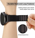 WOCCI 22Mm Adjustable Nylon Watch Band, Quick Release Sport Loop Strap (Black)