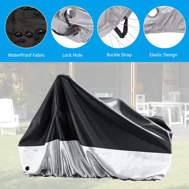 MOPHOTO Bike Cover Adult Tricycle Cover for Outdoor Bicycle Storage, Heavy Duty 