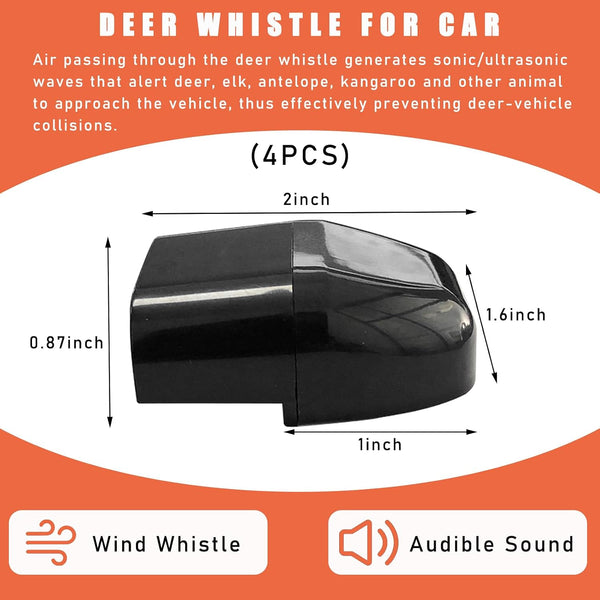 Dickno 4 PCS Deer Whistles for Car, Automotive Deer Warning Whistle Devices, Animal Warning Devices Avoids Collision, Universal Animal Alert