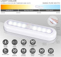 STAR-SPANGLED 3 Pack 7” Motion Sensor Lights Indoor Battery Operated, Stick on LED Light for Closet, Stairs, Under Cabinet, Cool White 7 inch,