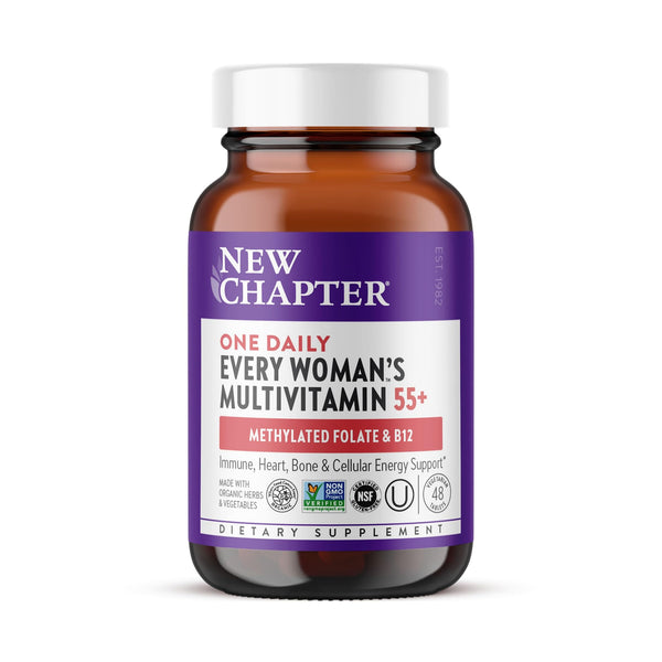 New Chapter Women'S Multivitamin 50 plus for Cellular Energy, Heart & Immune Support with 20+ Nutrients + Astaxanthin - Every Woman'S One Daily