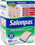 Salonpas Pain Relieving Patch, Extra Strength Topical Analgesic, 60 Ct (Pack of 2)