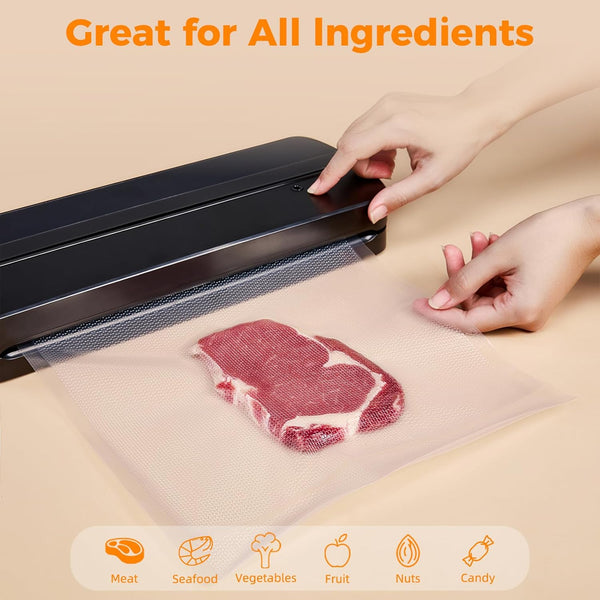 Wevac Vacuum Sealer Bags 11X50 Rolls 2 Pack for Food Saver, Seal a Meal, Weston. Commercial Grade, BPA Free, Heavy Duty, Great for Vac Storage,