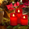 Flameless Battery Operated LED Candles, Remote Control Electric Realistic Candles Flickering Real Wax 4/5/6 Inch 3PACK with 2/4/6/8 Hour Timer for