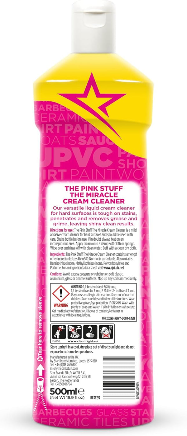 Stardrops The Pink Stuff Miracle Cream Cleaner, 16.9 Fl Oz 16.9 Ounce (Pack of 1)