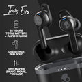 Skullcandy Indy Evo In-Ear Wireless Earbuds, 30 Hr Battery, Microphone, Works with Iphone Android and Bluetooth Devices - Black