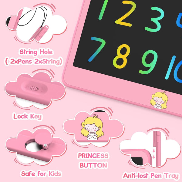 LCD Writing Tablet for Kids 12 Inch, Toys for Boys Girls Drawing Pad for 3 4 5 6 7 Year Old Kids Toys, Toddler Erasable Doodle Board Travel