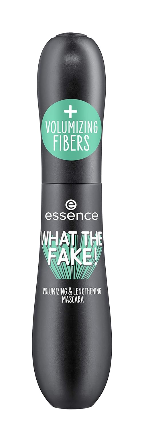 Essence | What the Fake! Volumizing & Lengthening Fiber Mascara | Paraben Free | Cruelty Free (Pack of 1)